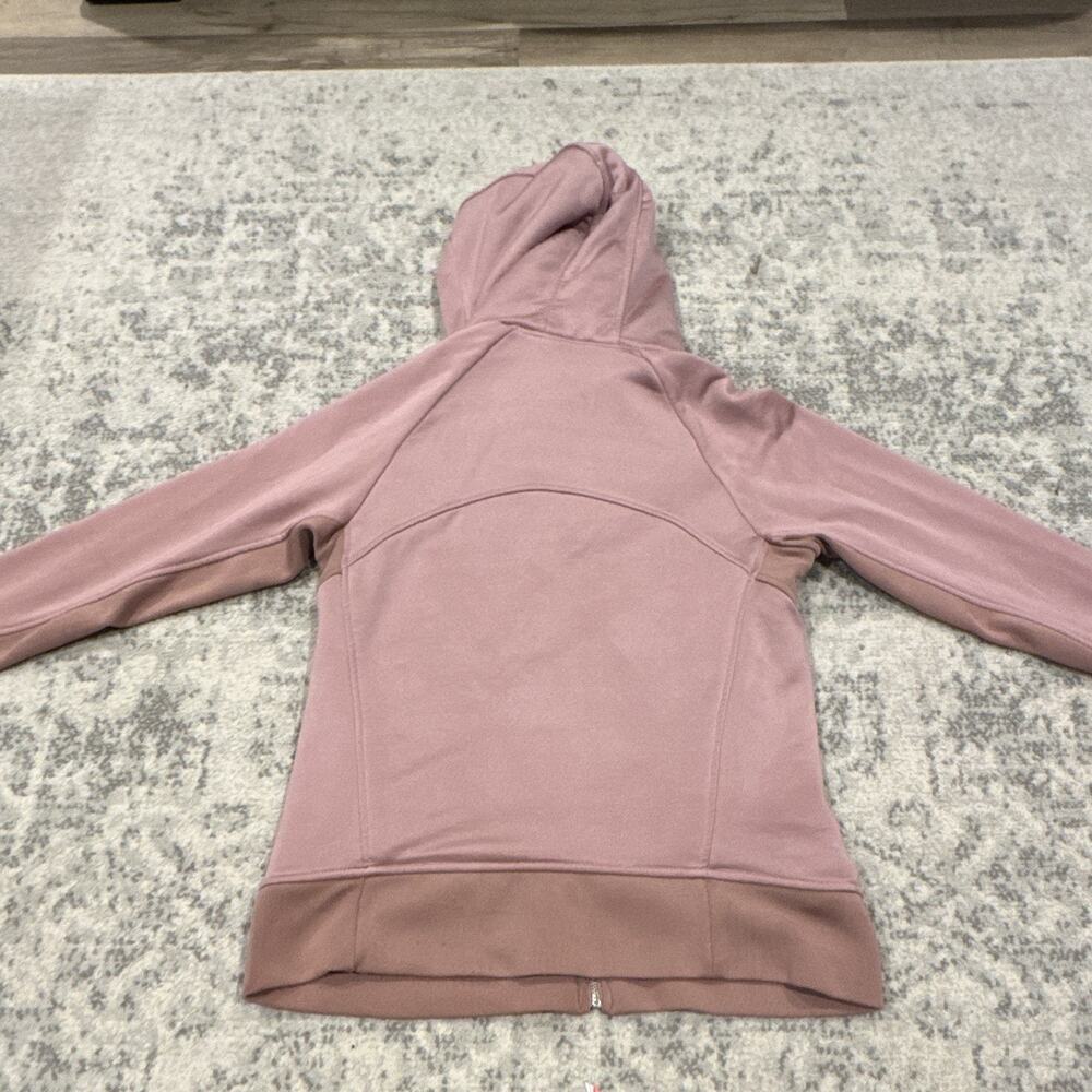 Athleta Pink Full Zip Hooded Lined Fleece Hoodie Pockets Women's M - Picture 8 of 10